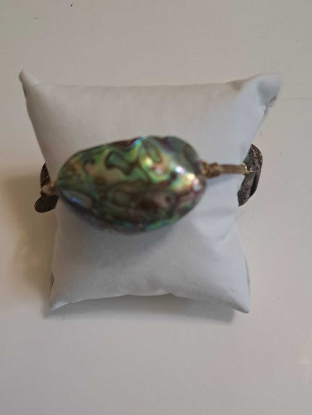 Iridescent Abalone Shell Cuff Bracelet